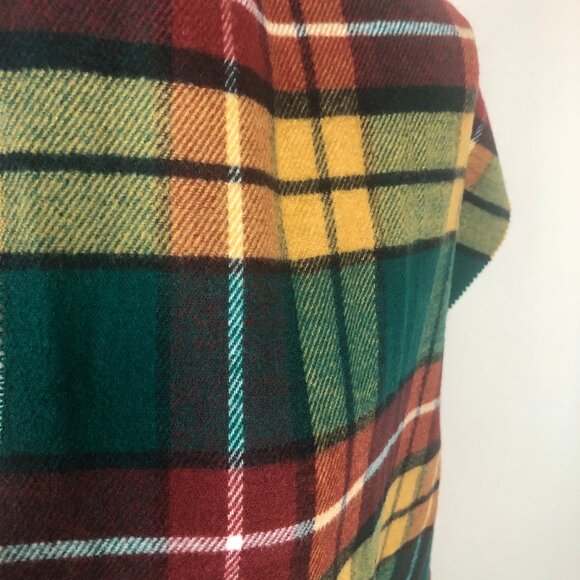 Vintage Tartan Plaid Scarf – Jewel Tone Winter Classic - Picture 11 of 13